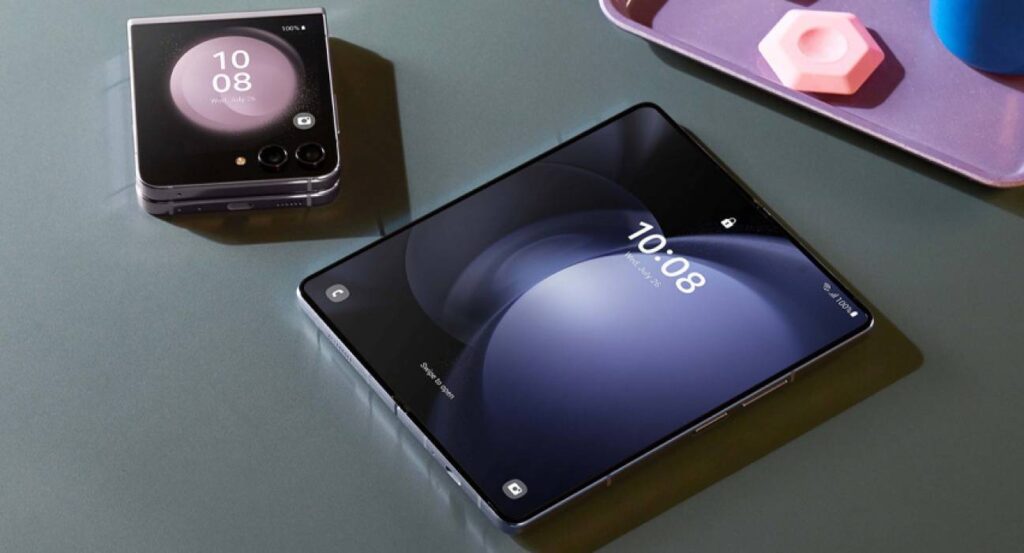 samsung galaxy fold 7 on table